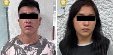 El hombre de 29 años de edad y la mujer de 23 años de edad fueron detenidos y  fueron puestos a disposición del agente del Ministerio Público correspondiente