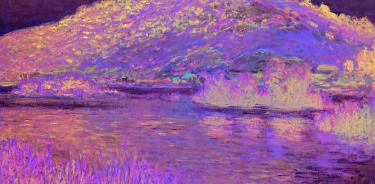 La obra “Paisaje en Port-Villez”, de Claude Monet.