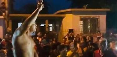 Manifestación espontánea de Cubanos en Caimanera, extremo oriente de la isla