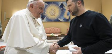El papa recibió este sábado a Zelenski en el Vaticano