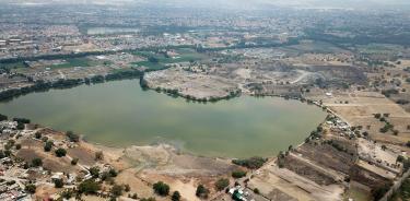 La Laguna La Piedad ocupa 39 hectáreas e influye en un polígono de 208 hectáreas de tierras ejidales no urbanizadas.