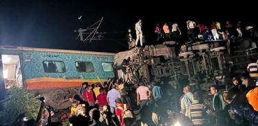 El choque de trenes en India tuvo lugar en torno a las 19:20 hrs. cerca de Bahanaga