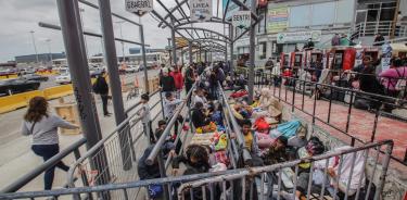 Migrantes en la ciudad de Tijuana