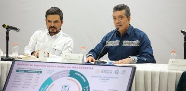 El director general del IMSS, Zoé Robledo y el gobernador de Chiapas, Rutilio Escandón, supervisan los avances para la implementación del IMSS-Bienestar en la entidad