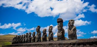 Estatuas de la isla de Pascua.