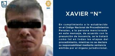 Ordenan prisión preventiva a Xavier Sadrac 