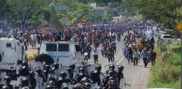 Se enfrentan habitantes de Guerrero con la Guardia Nacional