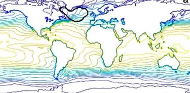 La huella dactilar de la circulación de vuelco meridional del Atlántico (AMOC).