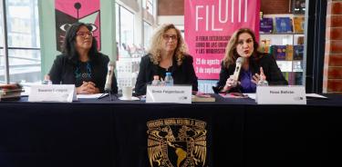 Socorro Venegas, Sonia Feigenbaum y Rosa Beltrán dieron los detalles del programa de la FILUNI.