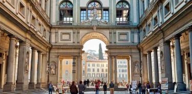 La Galería de los Uffizi de Florencia.