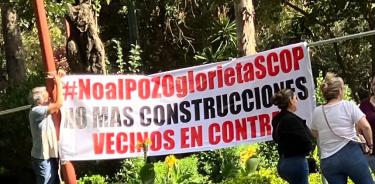 Activistas detienen construcción de pozo en Narvarte; afectan a 17 mil personas sin agua