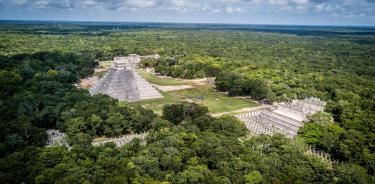 Una vista de Calakmul.