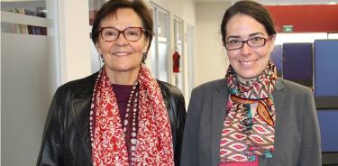 Las investigadoras de la Facultad de Economía de la UNAM, Lilia Domínguez Villalobos y Laura Vázquez Maggio.