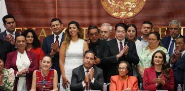 Reunion de Sheinbaum con senadores de Morena, PT y PVEM