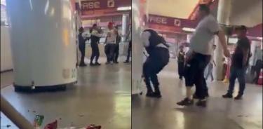 Policías fueron agredidos por usuarios en la estación Pantitlán