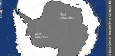 El 10 de septiembre, el hielo marino de la Antártida probablemente alcanzó su extensión máxima anual, con 16,96 millones de kilómetros cuadrados, la extensión menor desde que hay registros, 1979.