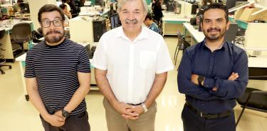 Sergio Rosario Salazar Cruz, Rogelio Lozano Leal y Jesús Ricardo López Gutiérrez, investigadores titulares de la UMI.
