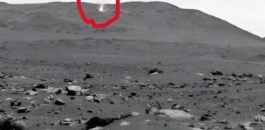 Torbellino observado por Perseverance en Marte.