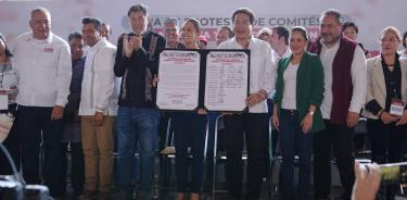 Firma del acuerdo “Unidad por la Transformación” en Tlaxcala.