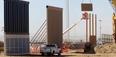 Prototipo de muro fronterizo en el condado de Starr, en Texas