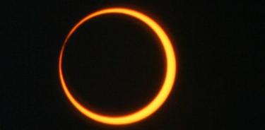Un eclipse solar anular fotografiado el 20 de mayo de 2012.