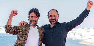El actor Ezequiel Agustín y el cineasta Demián Rugna en Sitges.