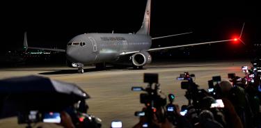 Llegada del avión con matrícula 3528 de la fuerza aérea mexicana con 143 connacionales el pasado 11 de octubre