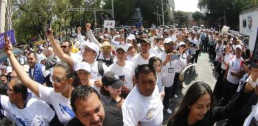 Cientos de trabajadores del Poder Judicial se manifiestan a las afueras del Senado
