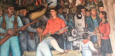 Entre los murales se encuentran piezas de Diego Rivera.