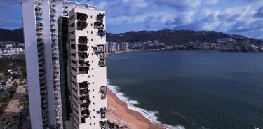 Los daños causados por el paso del huracán Otis, en la zona hotelera de Acapulco