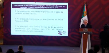 López Obrador presentó el Plan de Reconstrucción y Apoyo para afectados por el huracán Otis en Acapulco