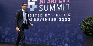 El primer ministro británico, Rishi Sunak, a su llegada a la cumbre de seguridad sobre IA