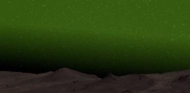 Cuando los futuros astronautas exploren las regiones polares de Marte, verán un resplandor verde iluminando el cielo nocturno.