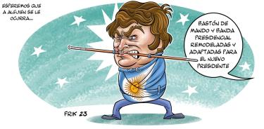 Cartón de Frik sobre la victoria de Javier Milei a la presidencia de Argentina