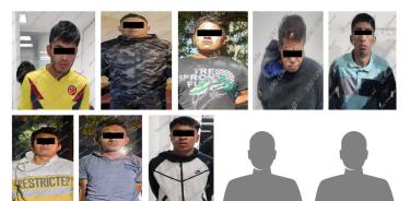 Caen 10 hombres dedicados al robo de vehículos en siete alcaldías