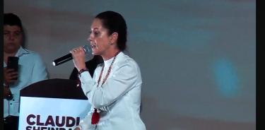 Claudia Sheinbaum, lleva su mensaje de la Cuarta Transformación a sus simpatizantes morenistas en el estado de Chiapas