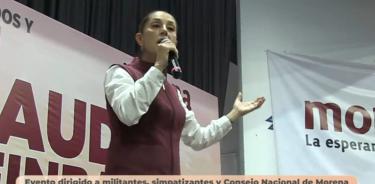 Claudia Sheinbaum lleva su mensaje en favor de la continuidad de la Cuarta Transformación a militantes y simpatizantes en San Juan del Río, Querétaro