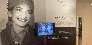 Una vista de la muestra dedicada a  María Callas en el museo dedicado en su memoria, que abrió sus puertas en ocasión del cumplimiento del centenario del nacimiento.