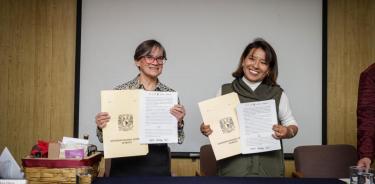 Susana Magallón, directora del IBUNAM, y Columba López, directora de Corenadr, encabezaron la firma de convenio.