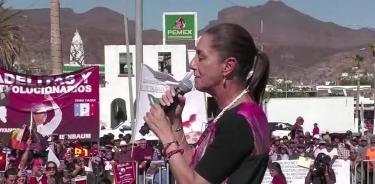 La precandidata única por Morena para la Presidencia de la República, Claudia Sheinbaum se reunió con militantes y simpatizantes de Guaymas, Sonora