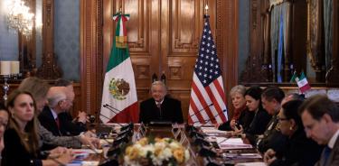 El presidente Andrés Manuel López Obrador encabezó la reunión de alto nivel con enviados de su homólogo Joe Biden para temas de migración y seguridad.