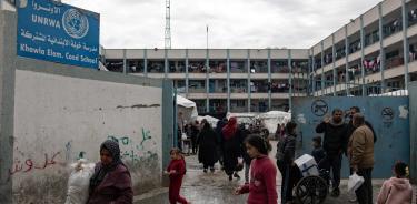 Centro de UWRA en una escuela de Rafah, en el sur de la Franja de Gaza