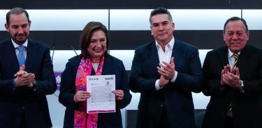 Xóchitl Gálvez, candidata por la coalición Frente Amplio por México, tras su registró oficial ante el IINE/CUARTOSCURO/