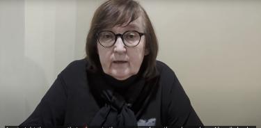 Imagen de video de Liudmila Naválnaya denunciando la presión del Kremlin