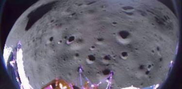 Imagen enviada por Odiseo desde la superficie lunar correspondiente a su aproximación final