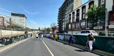 Graffiteros bloquean calzada de Tlalpan; buscan más espacios para el arte