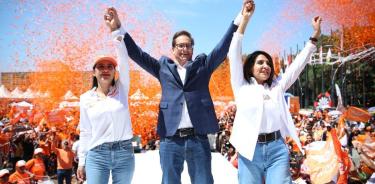 Sandra Cuevas, Salomón Chertorivski y Alejandra Barrales