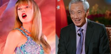 Taylor Swift y el primer ministro de Singapur, Lee Hsien Loong.