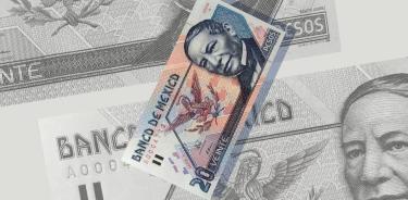 Algunos billetes de 20 serán substituidos por monedas del mismo valor, anunció Banxico.