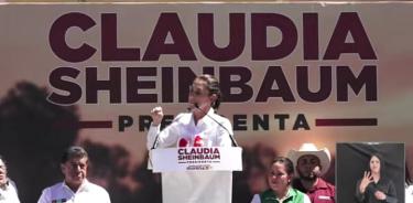 Claudia Sheinbaum convocó a sus simpatizantes a seguir el plan C y el 2 de junio votar todo, por los partidos de la coalición 